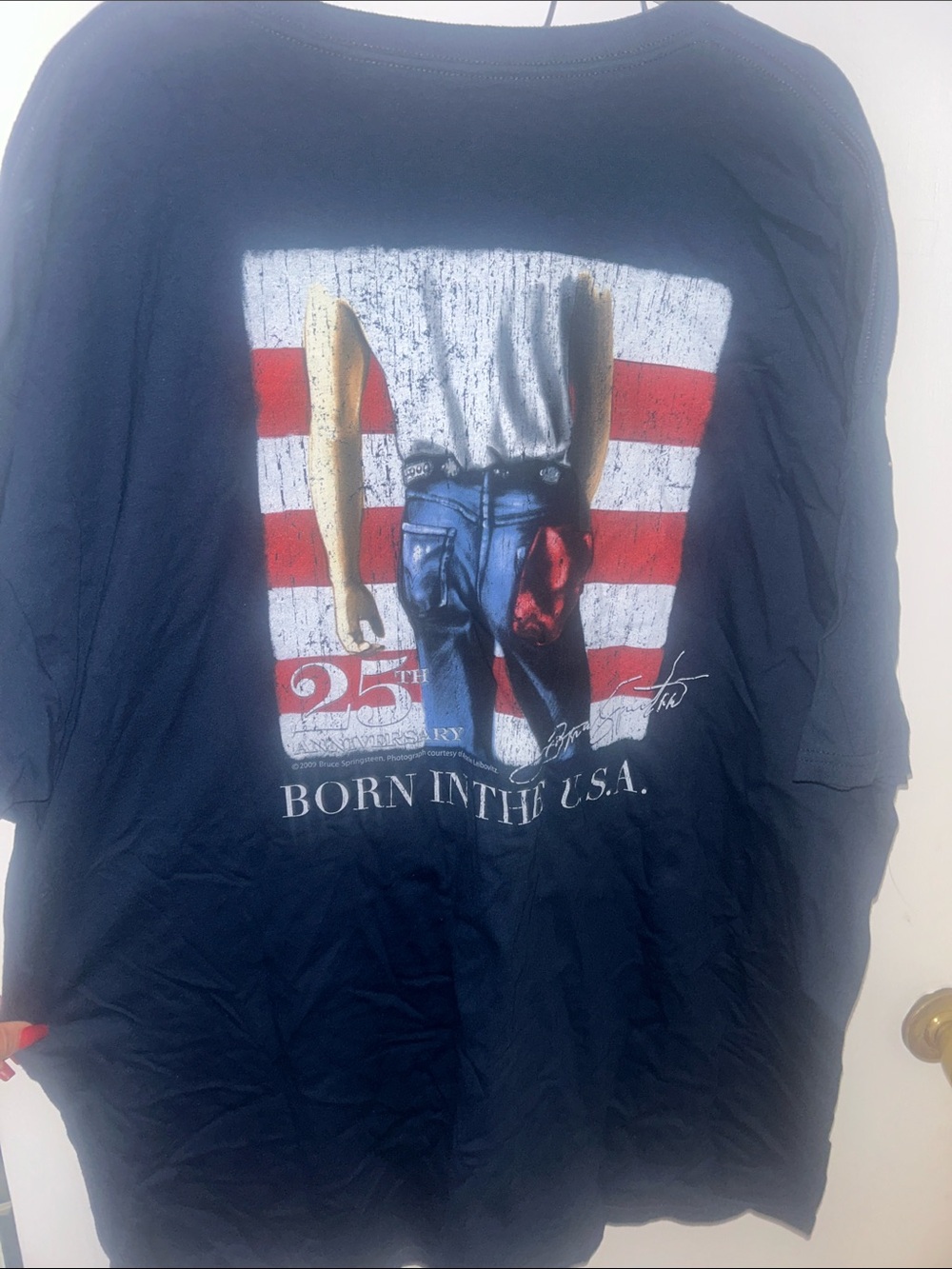 Bruce Springsteen Hard Rock Born in the U.S.A. Graphic Tee - Navy XXL NWT